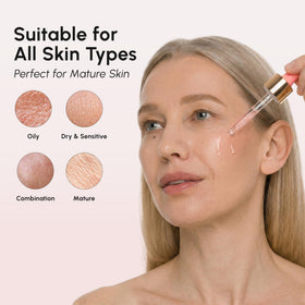 MAREE serum applied on hand illustrating absorption and smooth finish