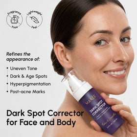 MAREE pipette dispensing serum drop for precise dark spot application