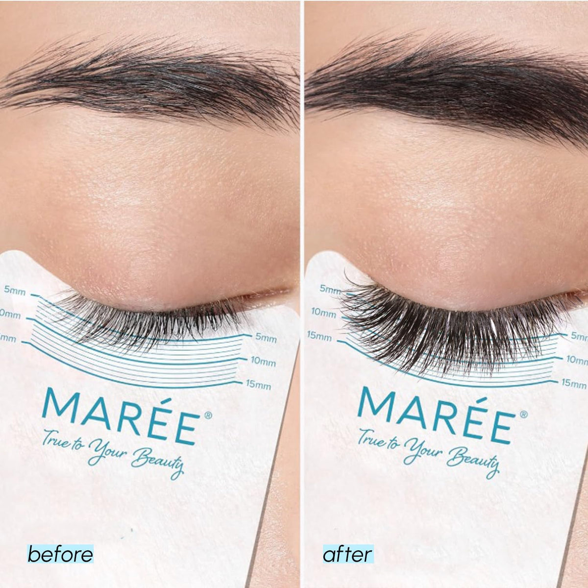 MAREE applied along upper lash line demonstrating easy daily use