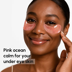 MAREE close-up of a single pair of under-eye gels demonstrating smooth texture