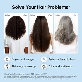 MAREE capsule size compared to hairbrush demonstrating travel-friendly convenience