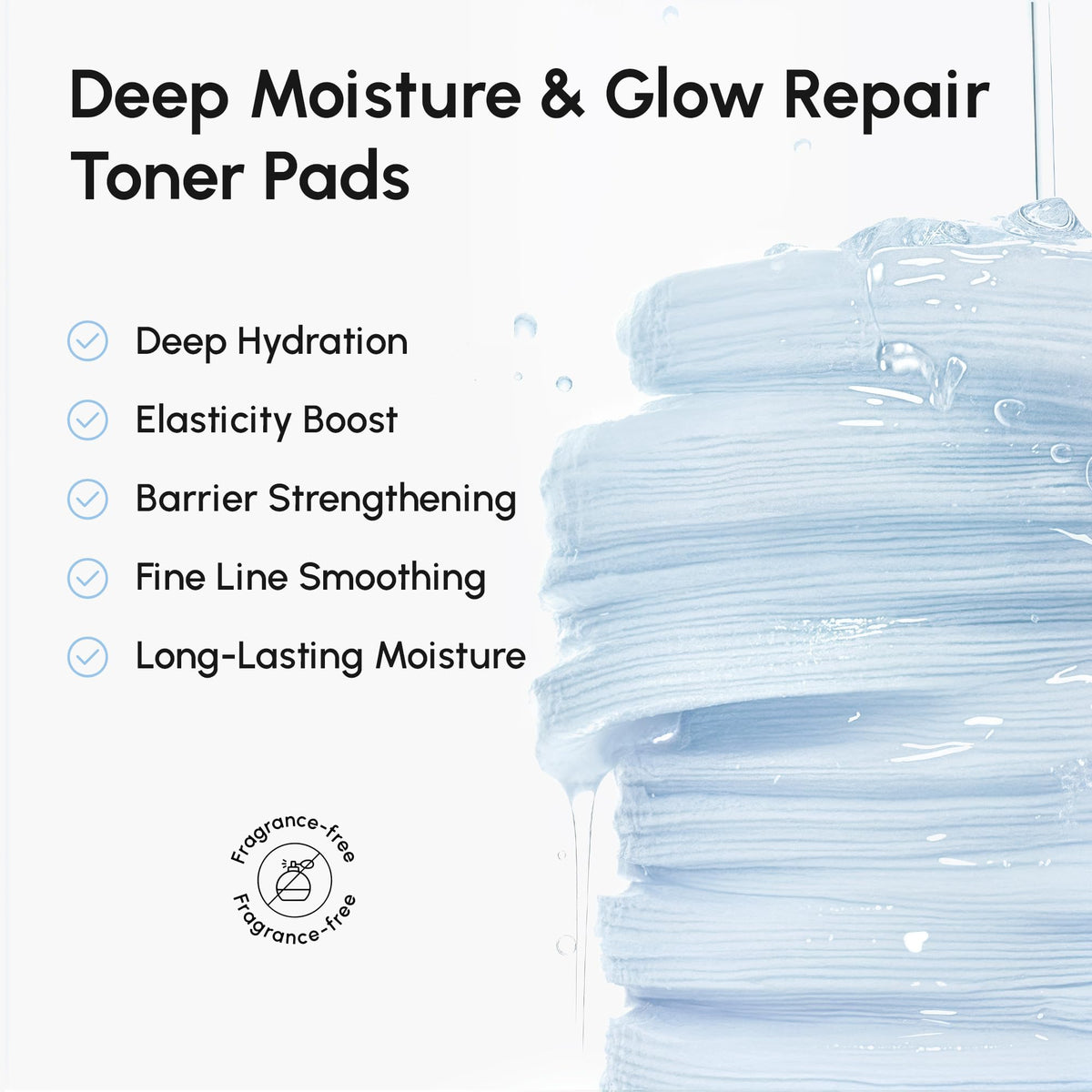 MAREE soaked pad with visible essence showcasing deep hydration benefit