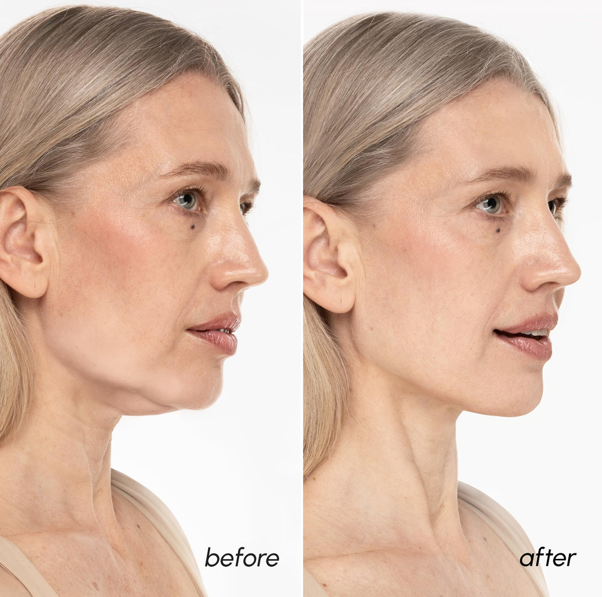 MAREE golden serum texture closeup revealing 24K gold shimmer and luminous finish