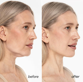 MAREE golden serum texture closeup revealing 24K gold shimmer and luminous finish