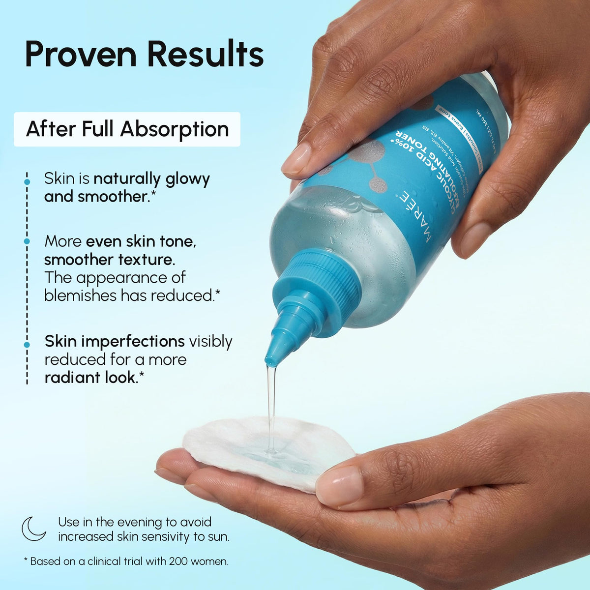 MAREE toner applied after cleanse illustrating skin prepped for serums