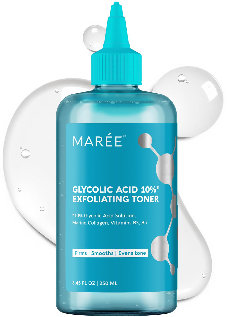 MAREE toner front packaging shows clean design and brightening effect