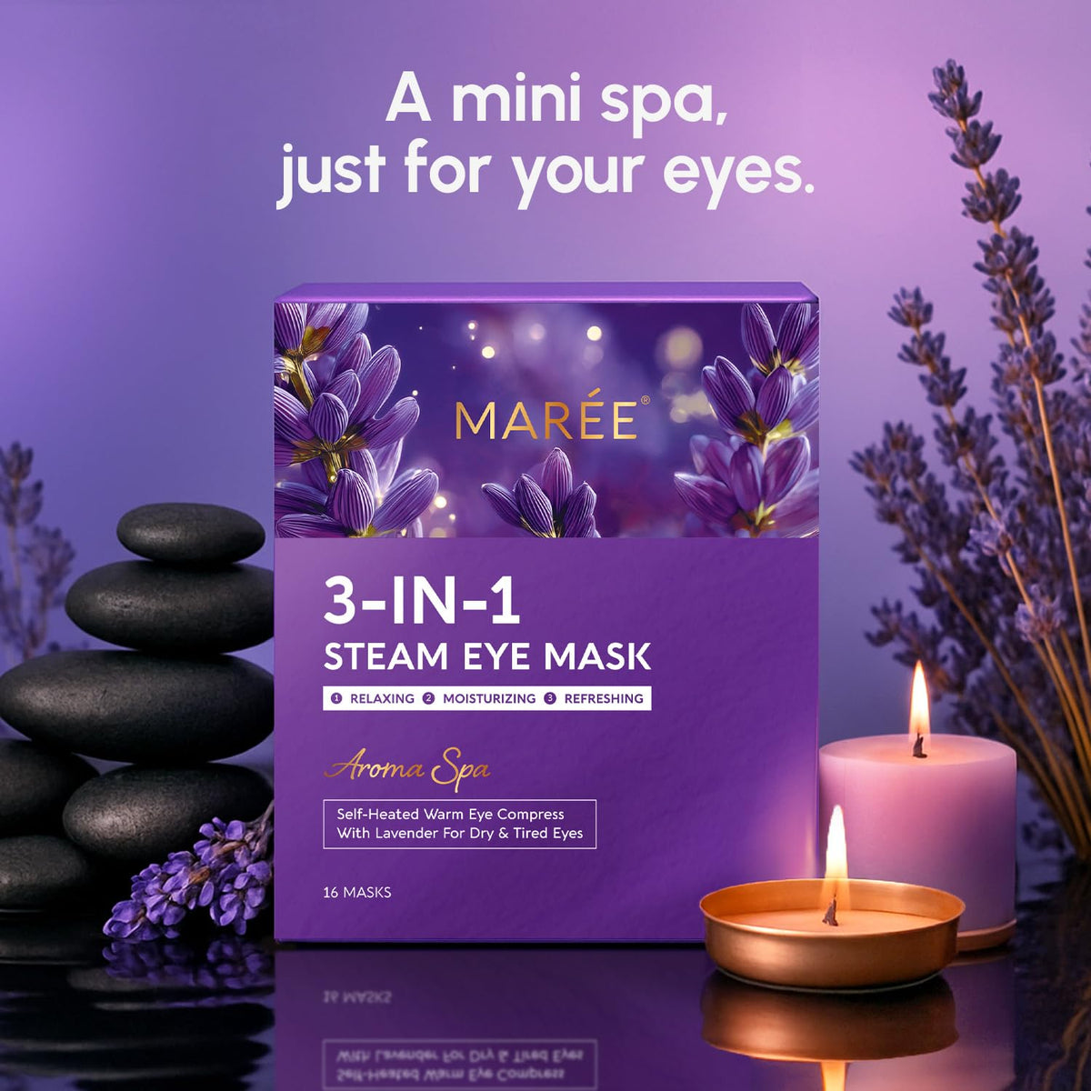 MAREE travel pouch with masks for portable dry eye comfort