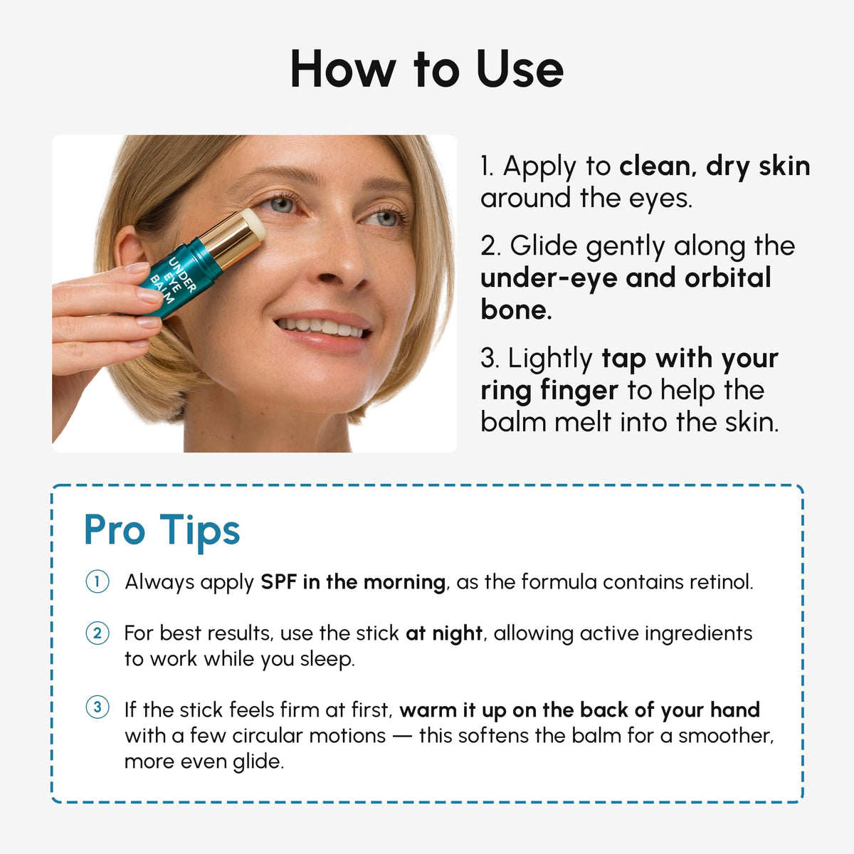 MAREE lifestyle morning routine with balm stick to refresh tired eyes before makeup