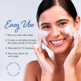 MAREE applying soap underarm to brighten and smooth delicate skin