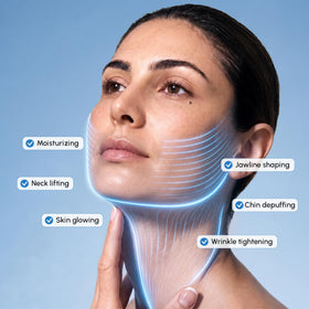MAREE applied under chin demonstrating instant contouring benefit