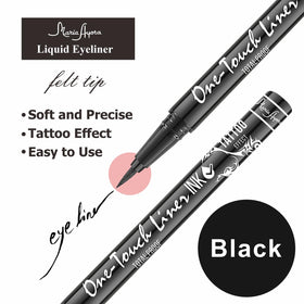 MARIA AYORA black eyeliner swatches on arm showing rich, long-lasting pigment