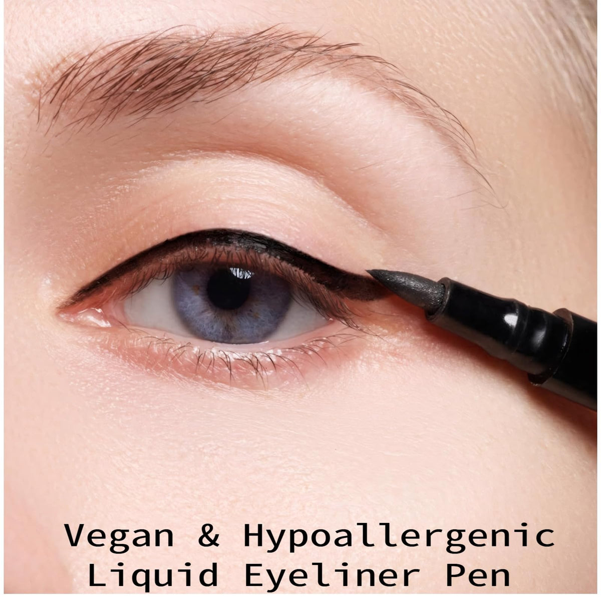 MARIA AYORA close-up of winged eye demonstrating smudgeproof waterproof finish
