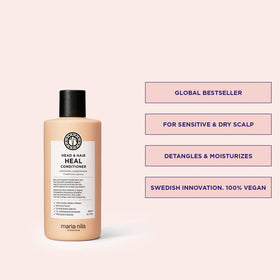 Maria Nila close-up label highlighting aloe vera and Piroctone Olamine actives