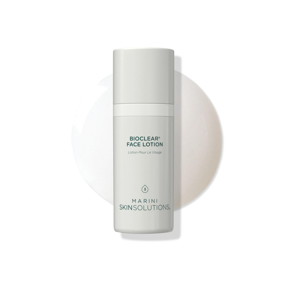 Marini SkinSolutions bottle front view showing label and benefits