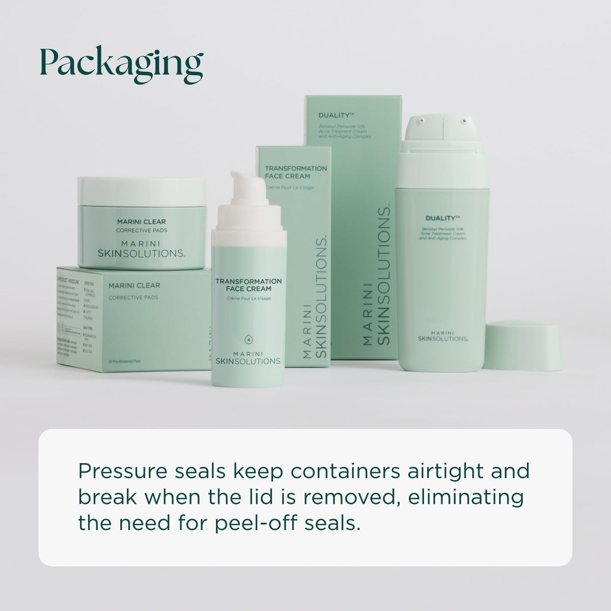 Marini SkinSolutions on bathroom shelf in routine setting showing daily use benefit