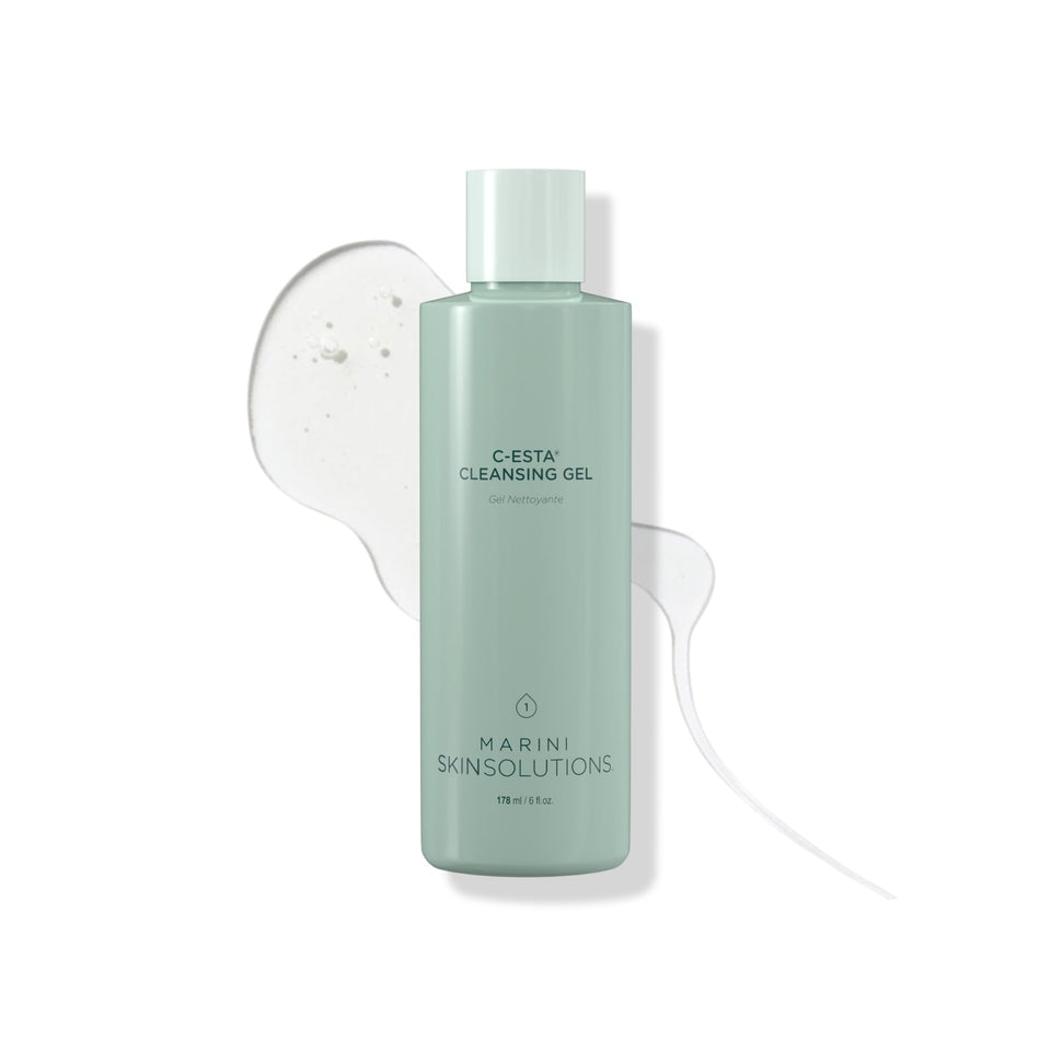 Marini SkinSolutions front packaging showing bottle and label benefit