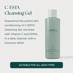 Marini SkinSolutions close-up gel texture highlighting smooth lather benefit
