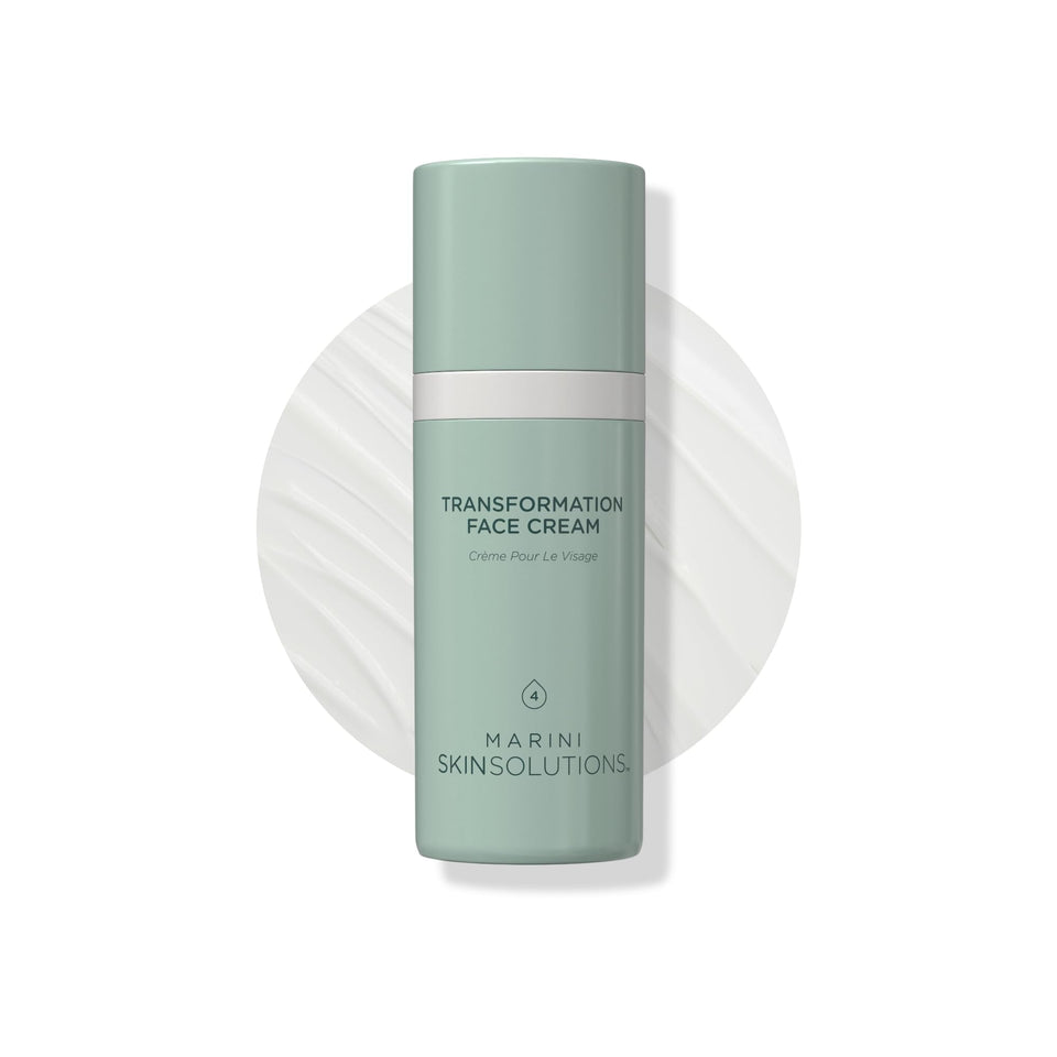 Marini SkinSolutions jar front view showing packaging and 1 oz size benefit