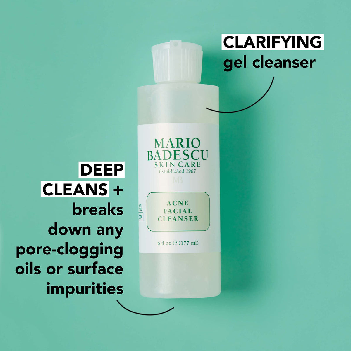 Mario Badescu cleanser in hand demonstrating application and lather