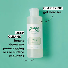Mario Badescu cleanser in hand demonstrating application and lather