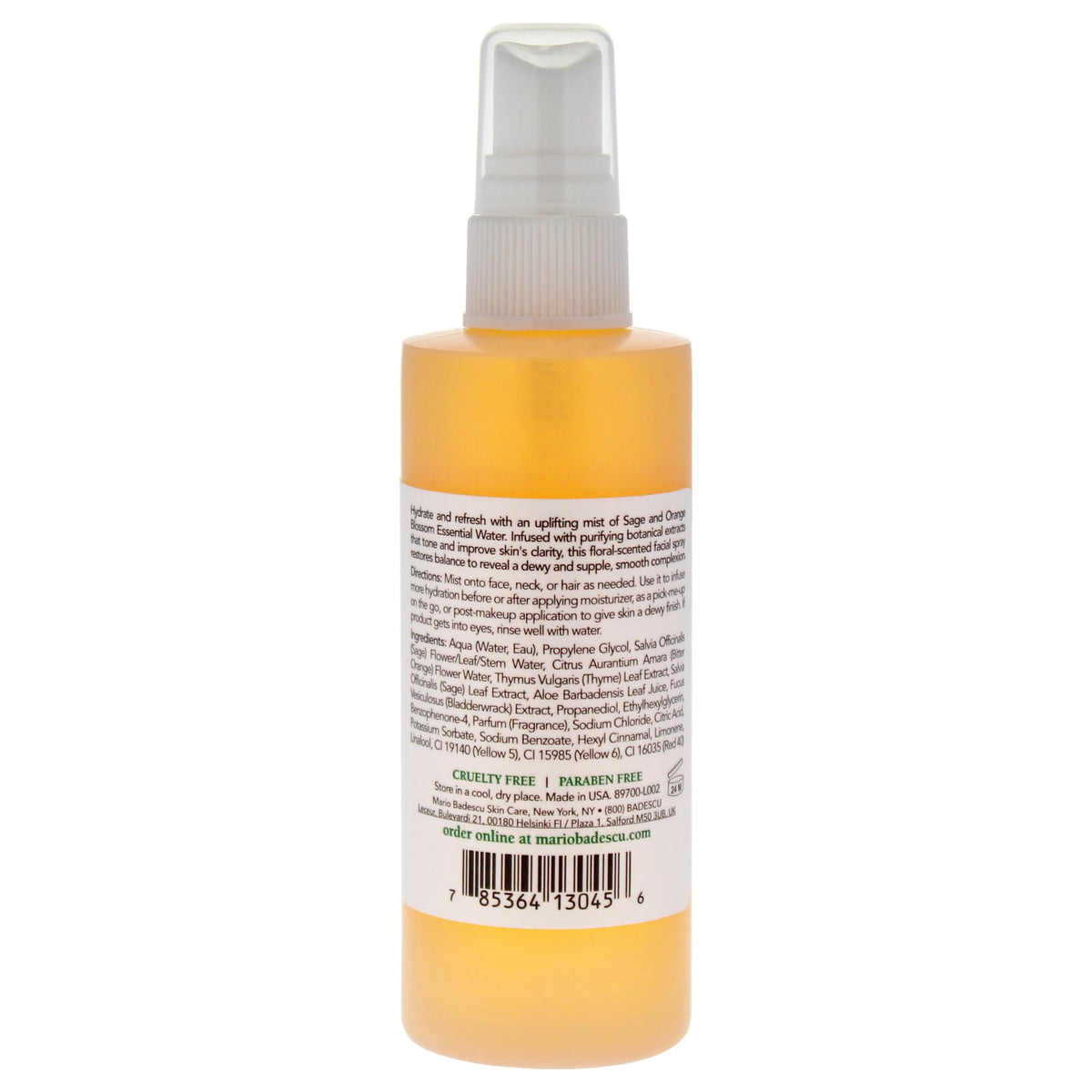 Mario Badescu close-up of fine mist spray demonstrating even application and quick refresh