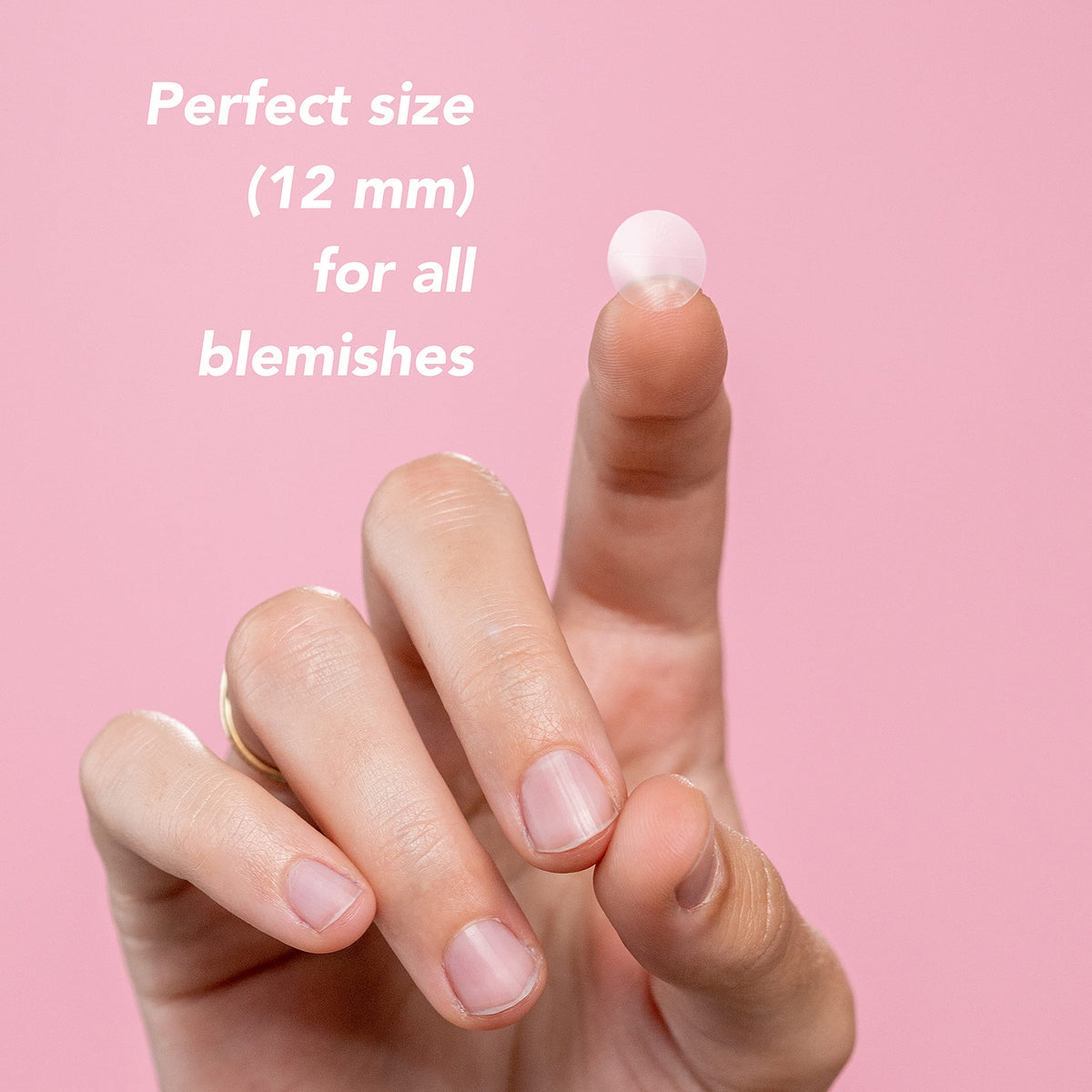 Mario Badescu patch applied on cheek demonstrating invisible blemish coverage