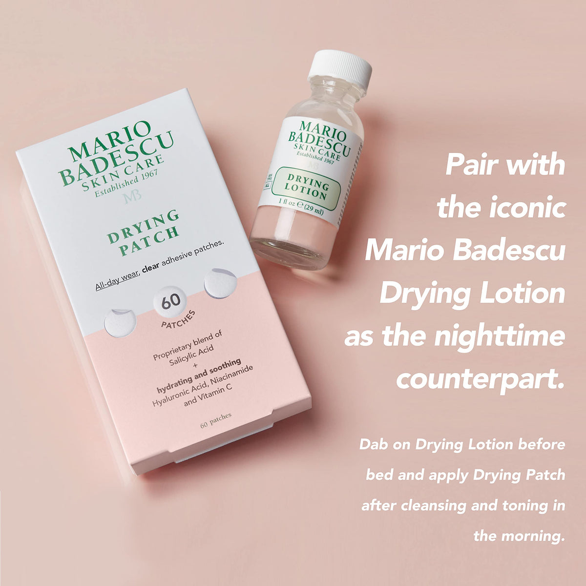 Mario Badescu patch worn daytime showing discreet coverage and confidence boost
