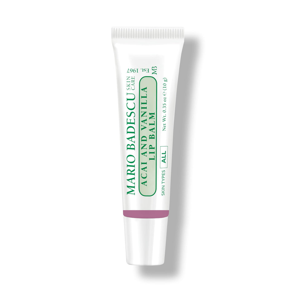 Mario Badescu front packaging showing acai and vanilla flavor benefits