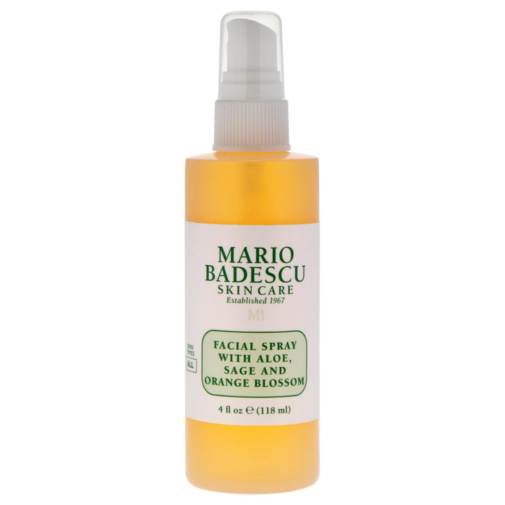 Mario Badescu front packaging of facial spray showing product and branding, refreshing hydration