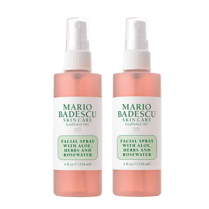 Mario Badescu front packaging showing rosewater mist, perfect for daily hydration