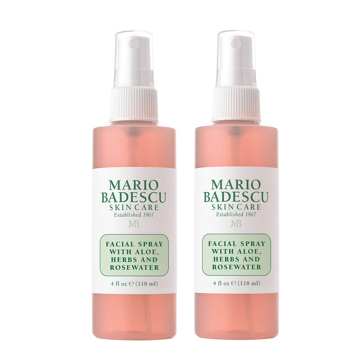 Mario Badescu front packaging showing rosewater mist, perfect for daily hydration