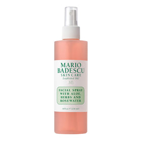 Mario Badescu front packaging showing rosewater spray for instant hydration