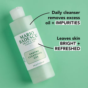 Mario Badescu gel lather on skin demonstrating gentle cleansing action
