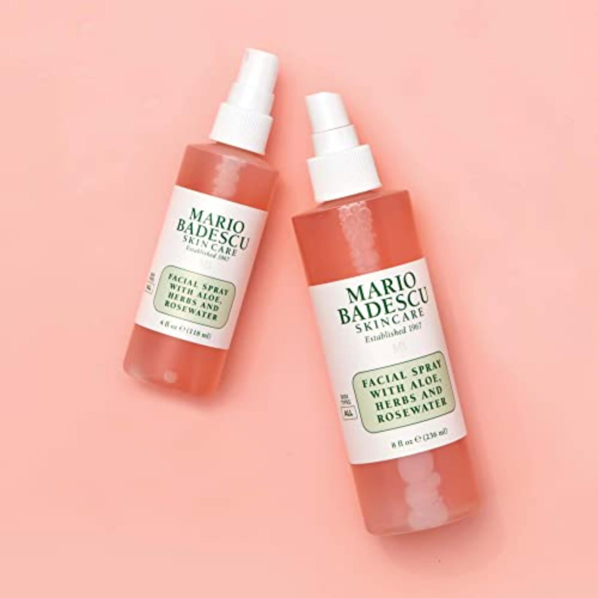 Mario Badescu placed on bathroom vanity suggesting daily skincare refresh