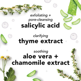 Mario Badescu ingredient label closeup highlighting active salicylic acid