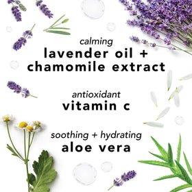 Mario Badescu botanical ingredients aloe chamomile lavender for soothing benefits