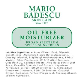 Mario Badescu with green tea and aloe emphasizing soothing antioxidant benefits