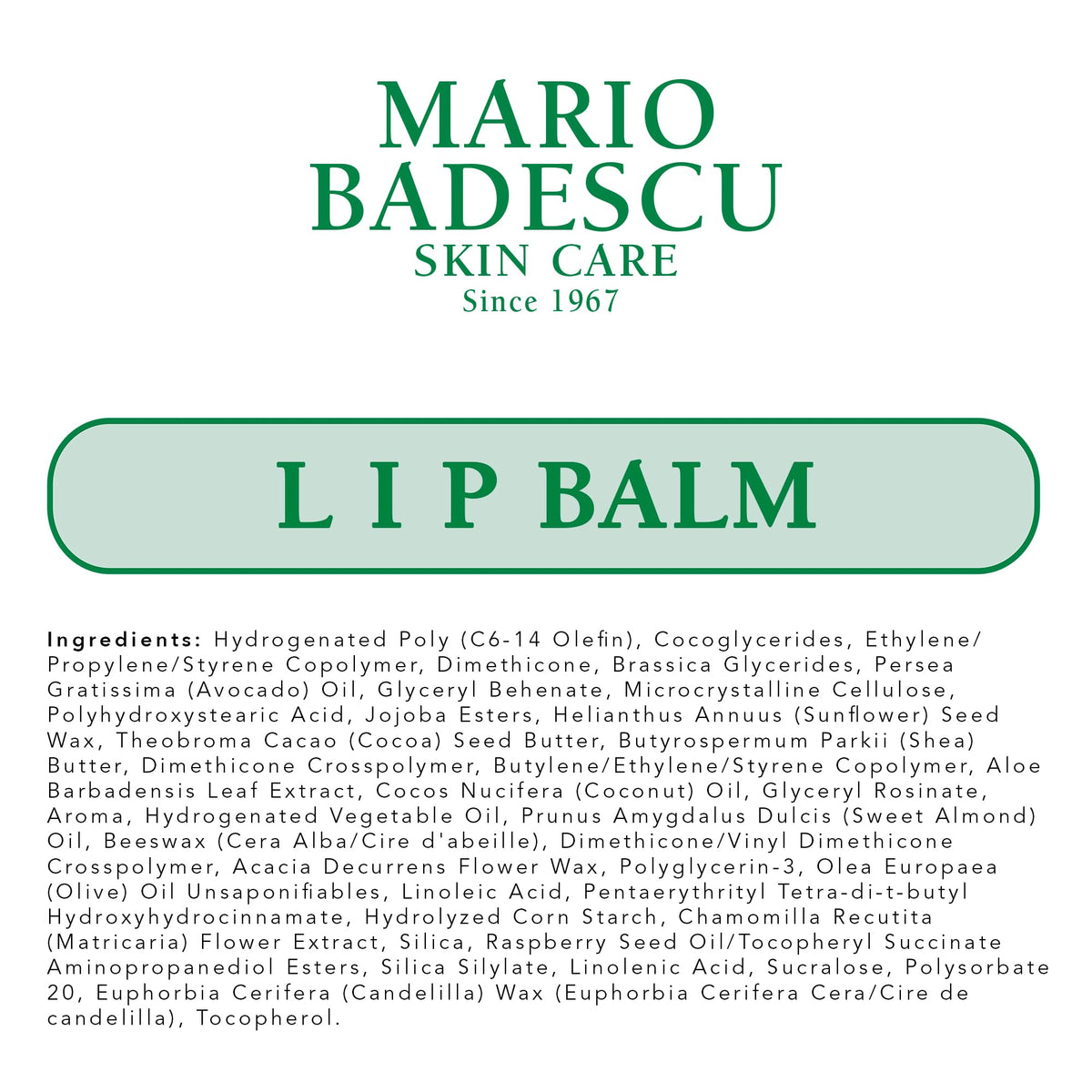 Mario Badescu tube inside a cosmetic bag for on-the-go lip care