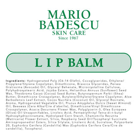 Mario Badescu tube inside a cosmetic bag for on-the-go lip care