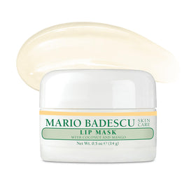 Mario Badescu jar front view showing compact overnight lip mask benefit