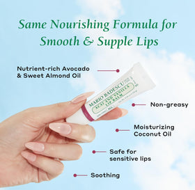 Mario Badescu open tube close-up showing smooth balm texture and quick absorption