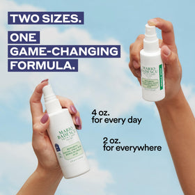 Mario Badescu spray applied to tattoo and piercing to refresh and support healing