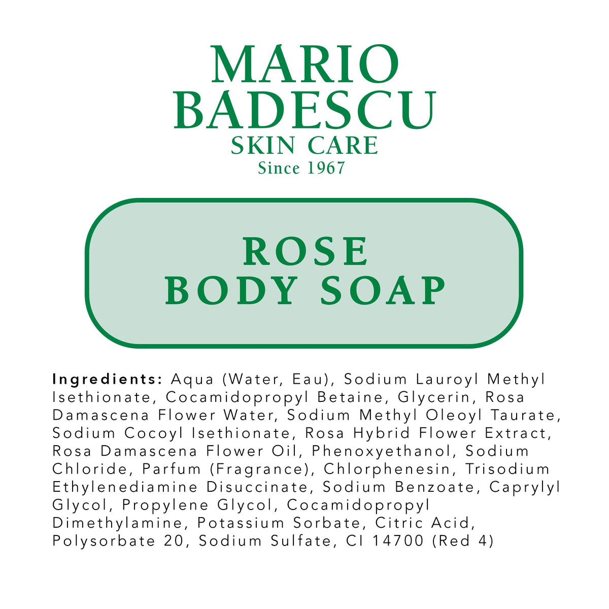 Mario Badescu rose body soap on bathroom shelf with towels, creates a calming shower ritual