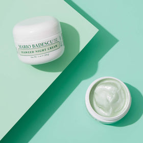 Mario Badescu product label close-up displaying active ingredients list