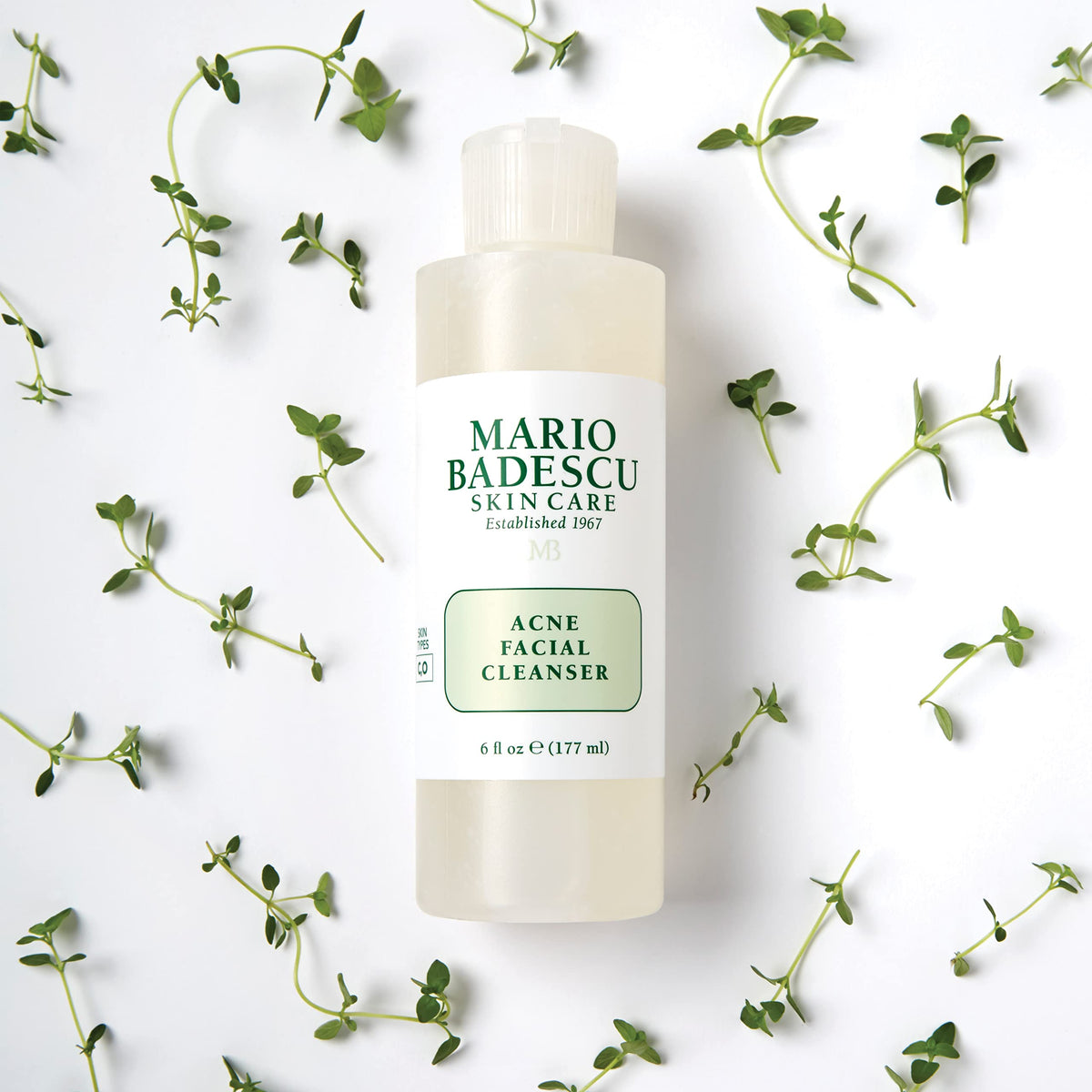 Mario Badescu 6 fl oz size comparison showing travel-friendly scale