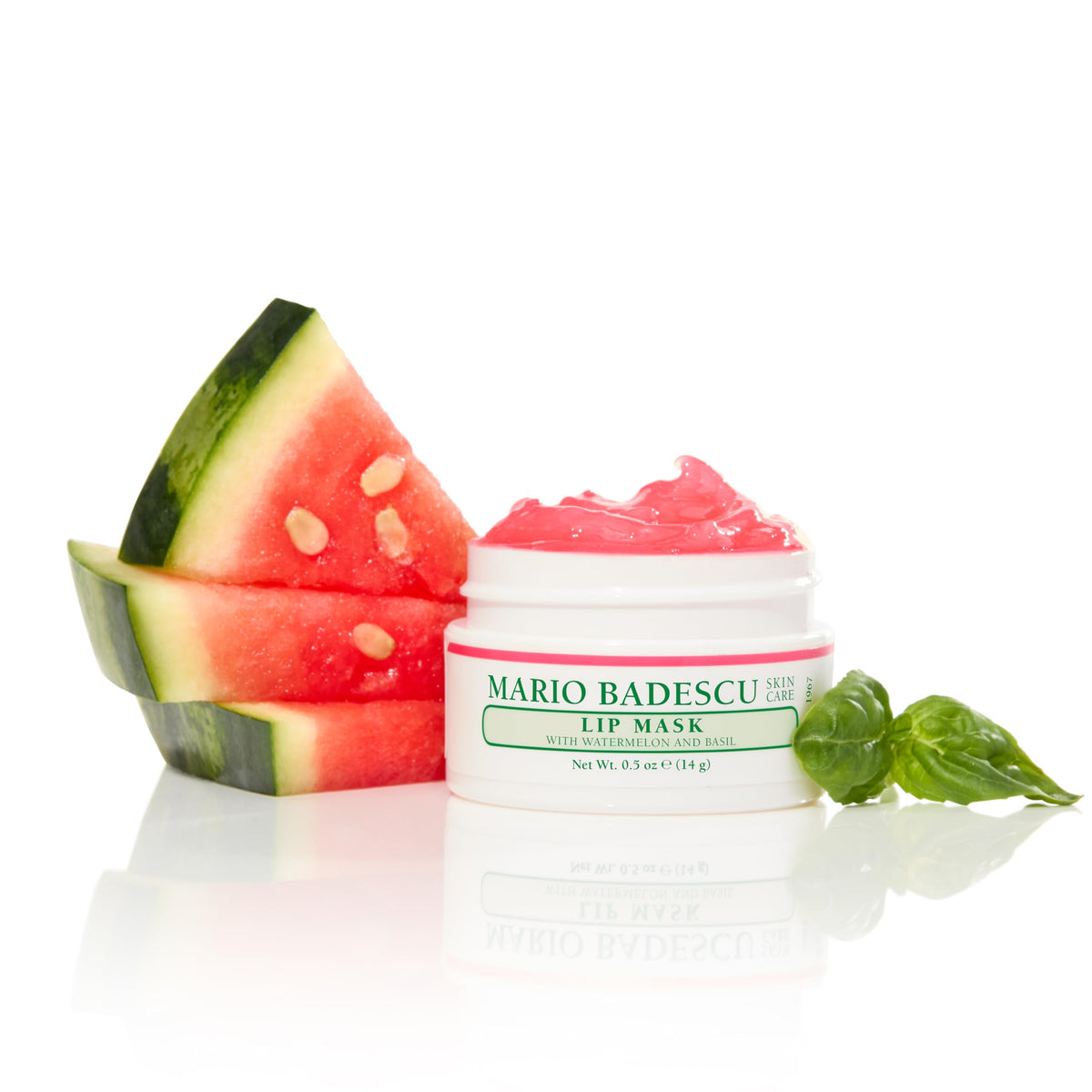 Mario Badescu jar next to coin for size comparison and travel-friendly portability benefit