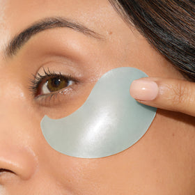 Mario Badescu patches in a spa setting conveying relaxation and refresh