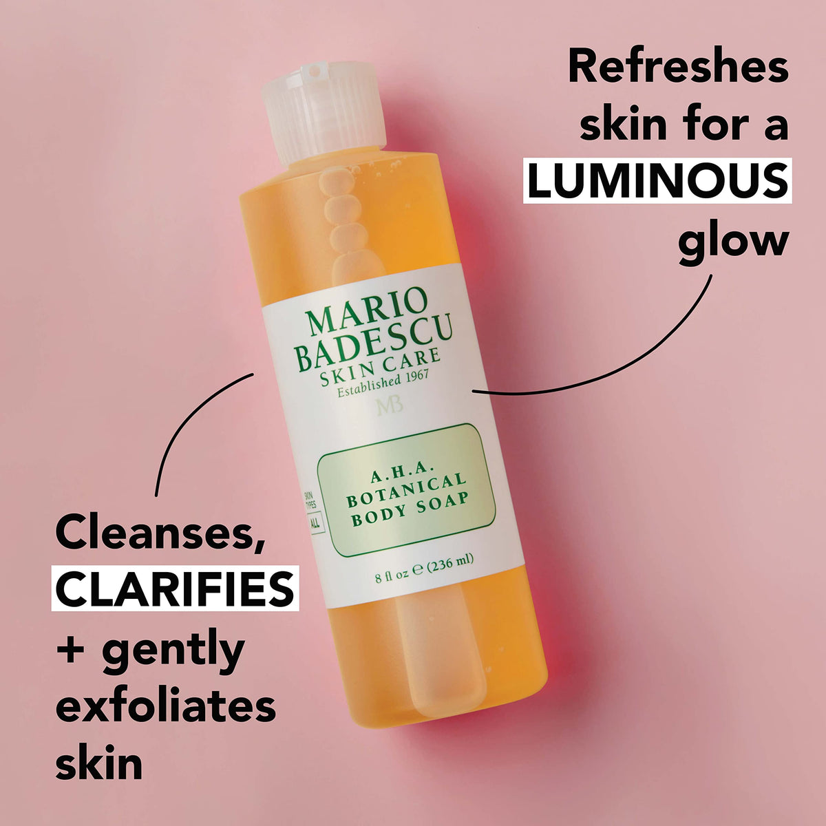 Mario Badescu gel texture on fingertip showing exfoliating action benefit