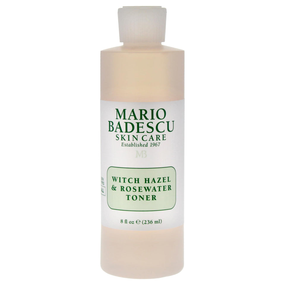 Mario Badescu bottle front view showing clear toner and brand clarity benefit