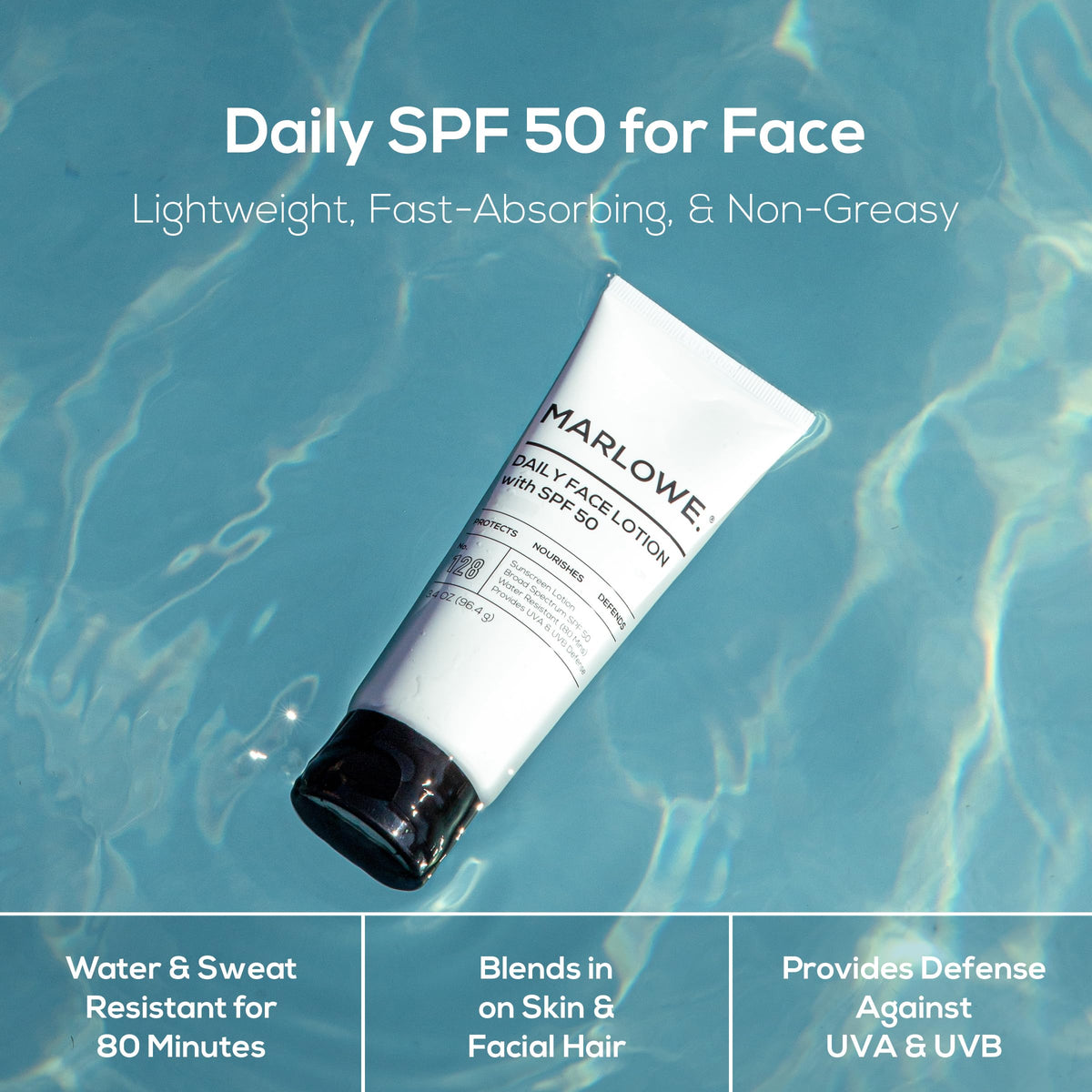 MARLOWE. person applying face moisturizer demonstrating smooth, clear blend on skin